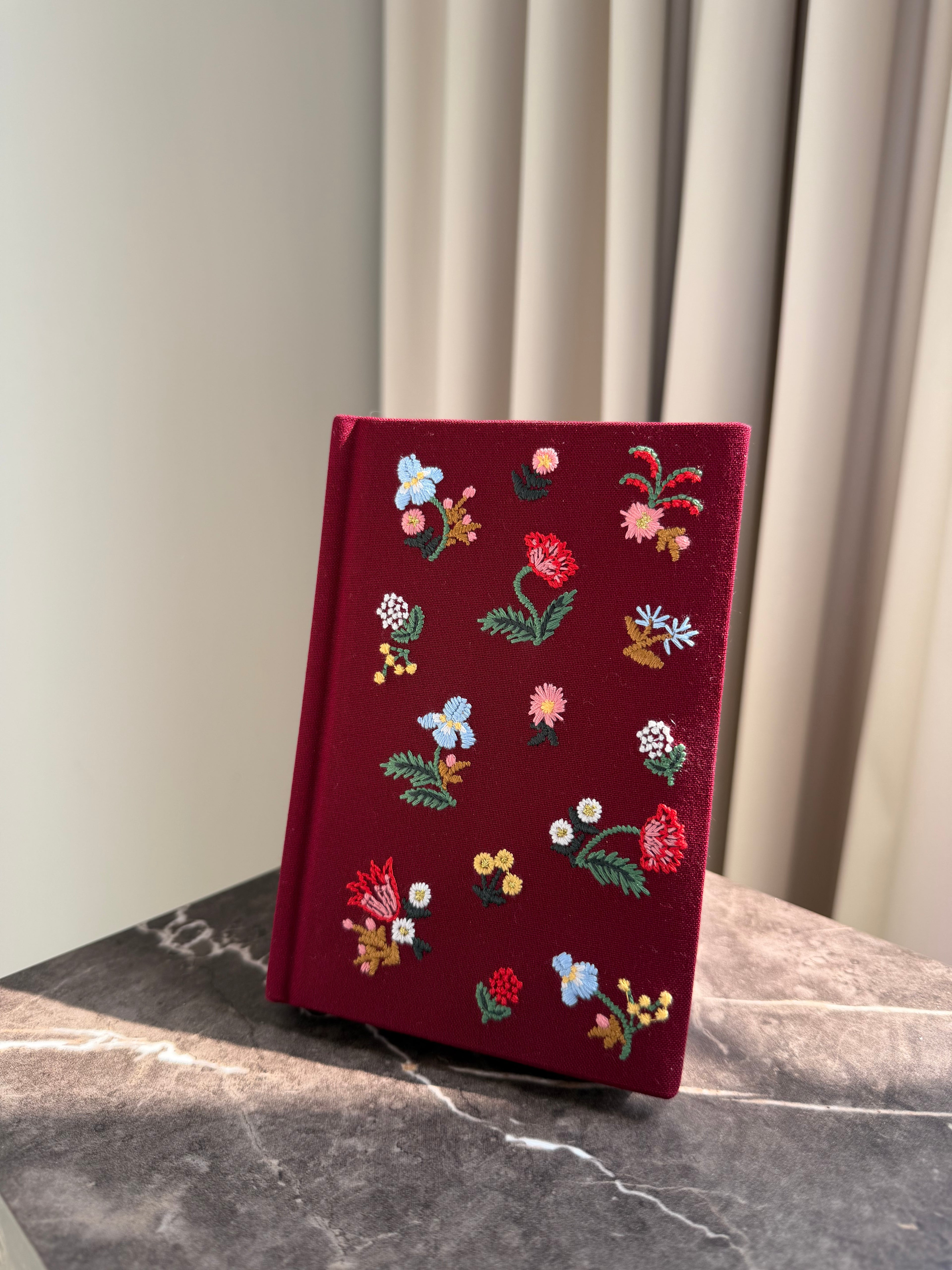 Floral Embroidered Journal